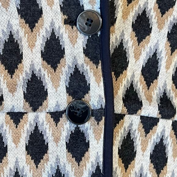 Pendleton Woolen Mills Thick 100% Cotton Ikat Print Blazer Size M Petite - Picture 5 of 5